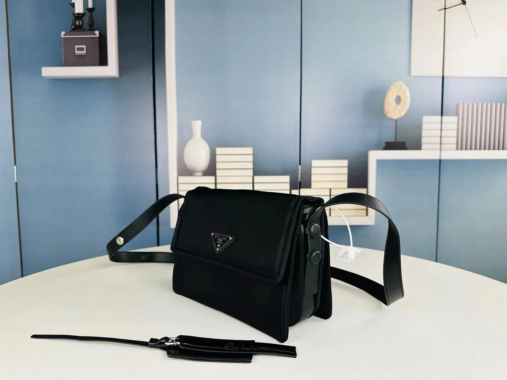P Re-nylon Padded Shoulder Bag