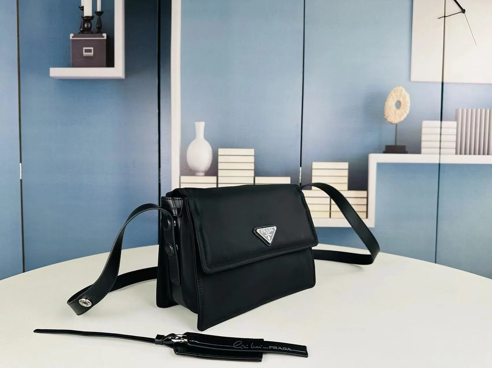 P Re-nylon Padded Shoulder Bag