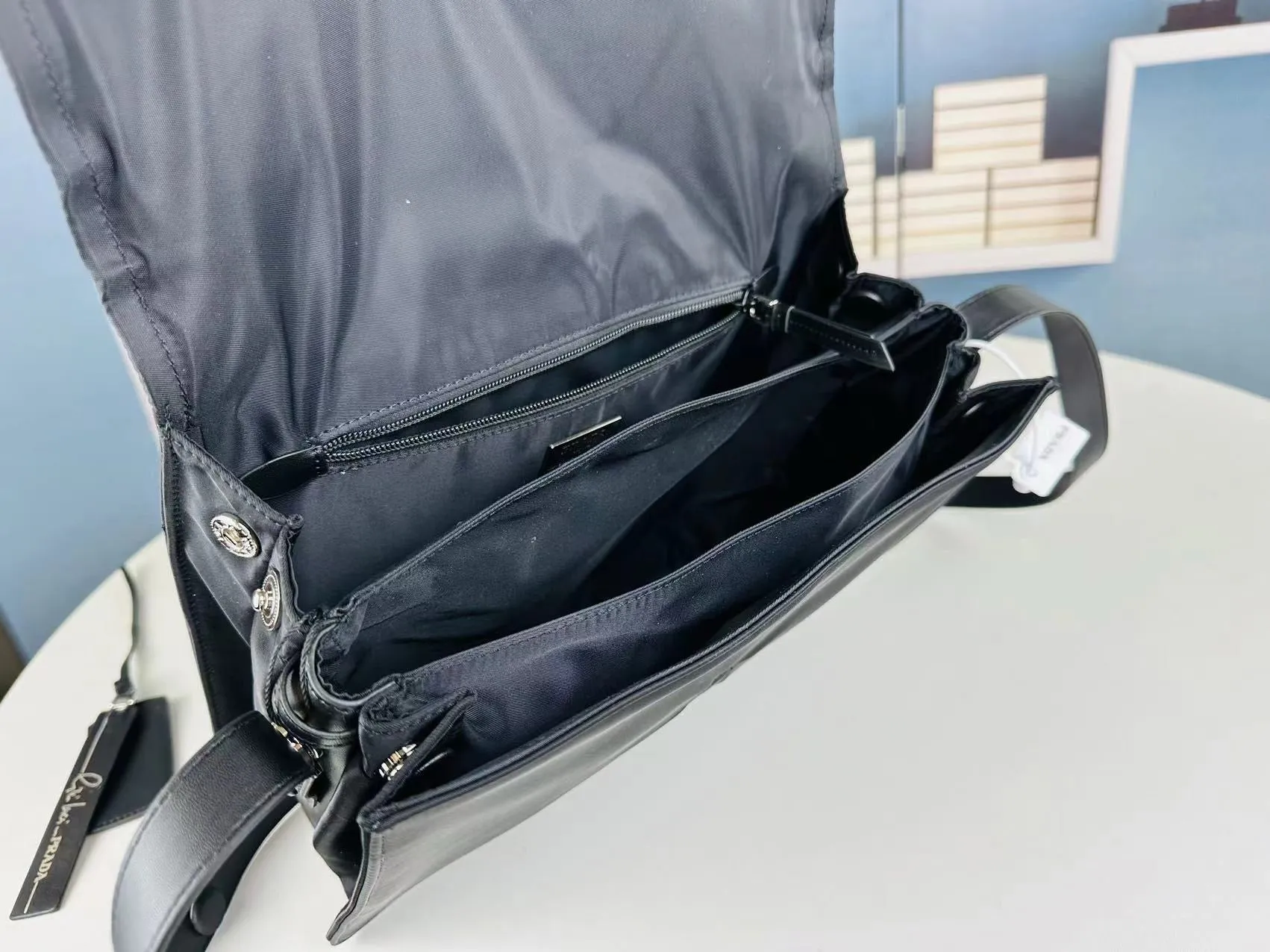P Re-nylon Padded Shoulder Bag