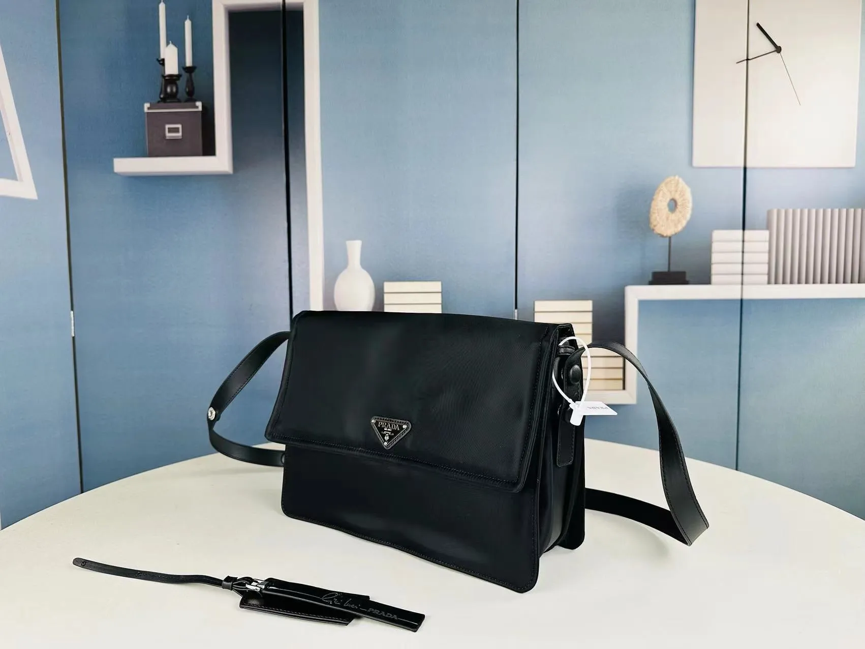 P Re-nylon Padded Shoulder Bag