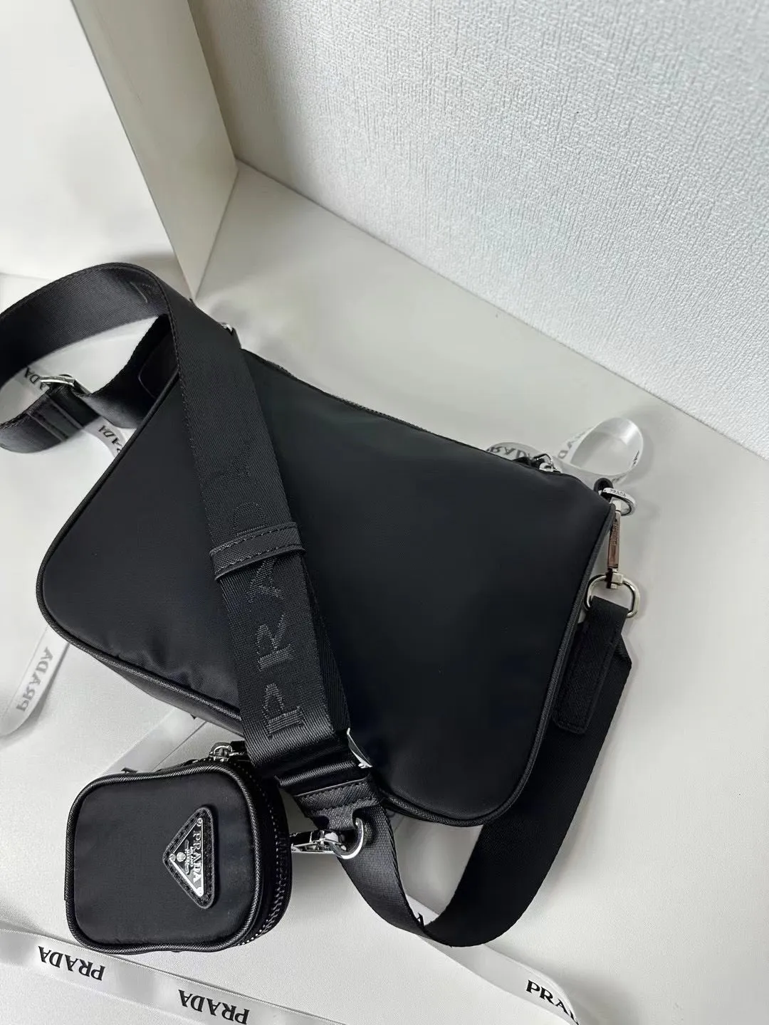 P Re Nylon Shoulder Bag