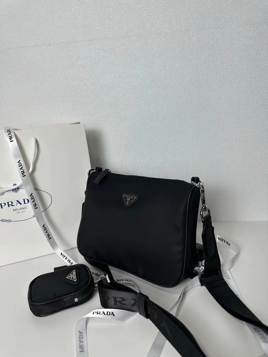 P Re Nylon Shoulder Bag