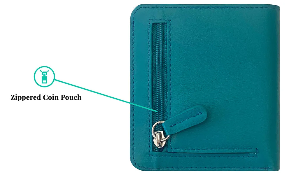 Personalized Genuine Leather Womens Mini Wallet