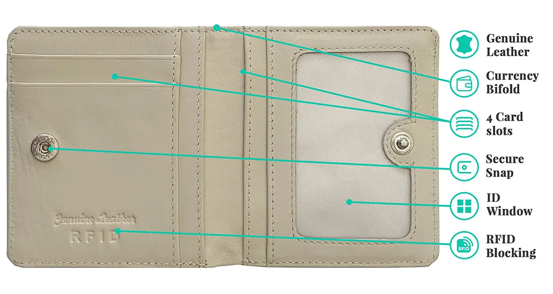 Personalized Genuine Leather Womens Mini Wallet
