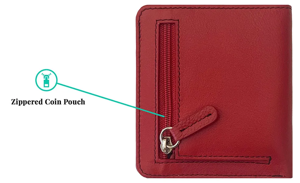 Personalized Genuine Leather Womens Mini Wallet