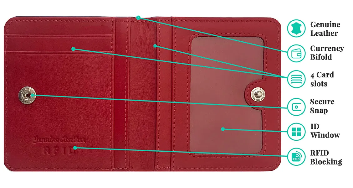Personalized Genuine Leather Womens Mini Wallet