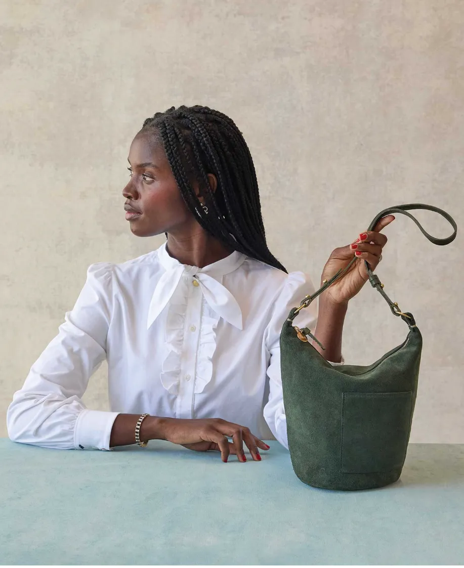 PETITE JEANNE IN LODEN SUEDE