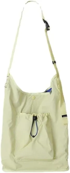 Pooyikoi Lightweight Casual Drawstring Shoulder Bag 2023 Spring/Summer New Nylon Canvas Bucket Bag