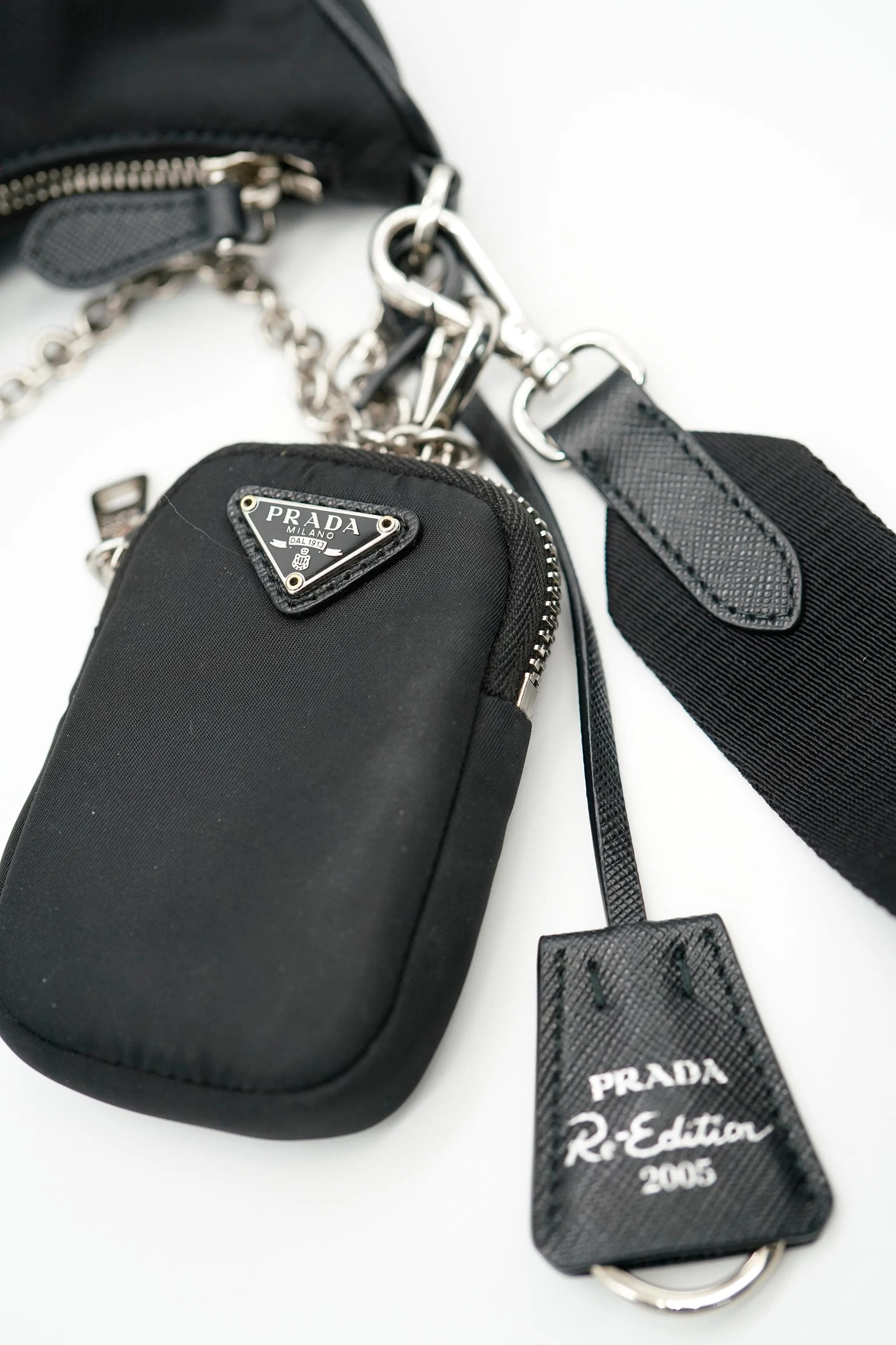 Prada Black Re edition pochette bag ALL0257