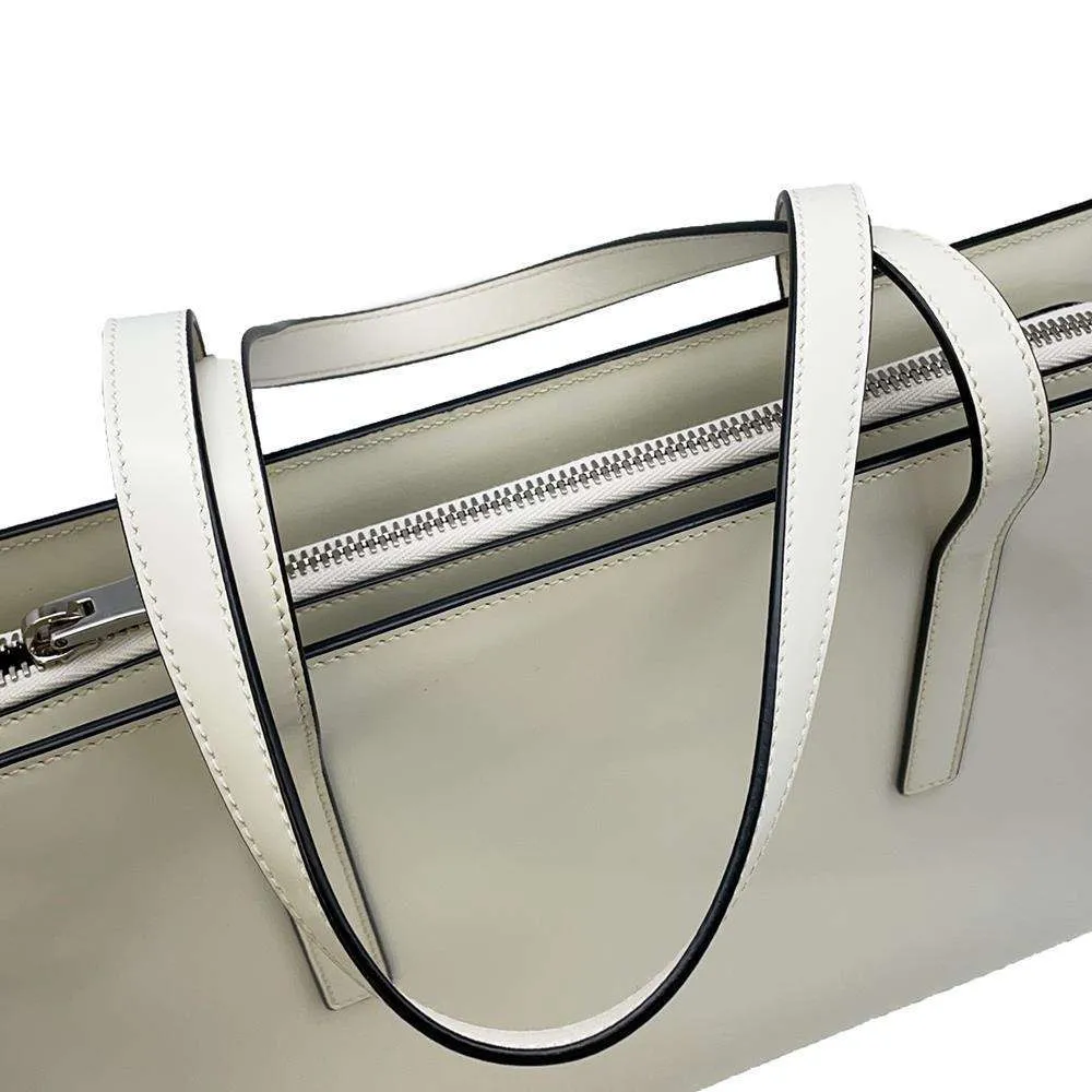 PRADA Handbag 1995 Re Edition White 1BA350 BrushedLeather Size Medium
