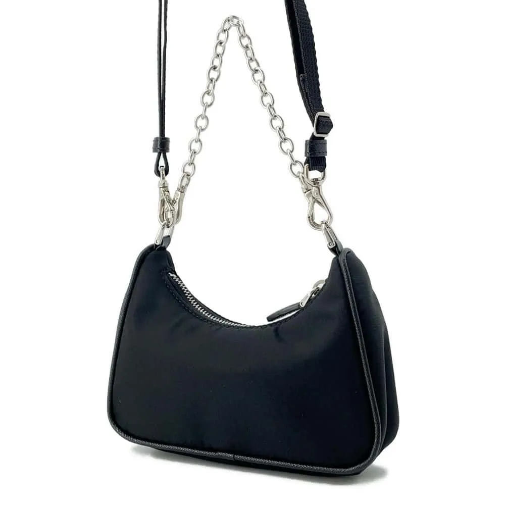PRADA Re-Edition Mini Shoulder Bag Black 1TT122 Nylon