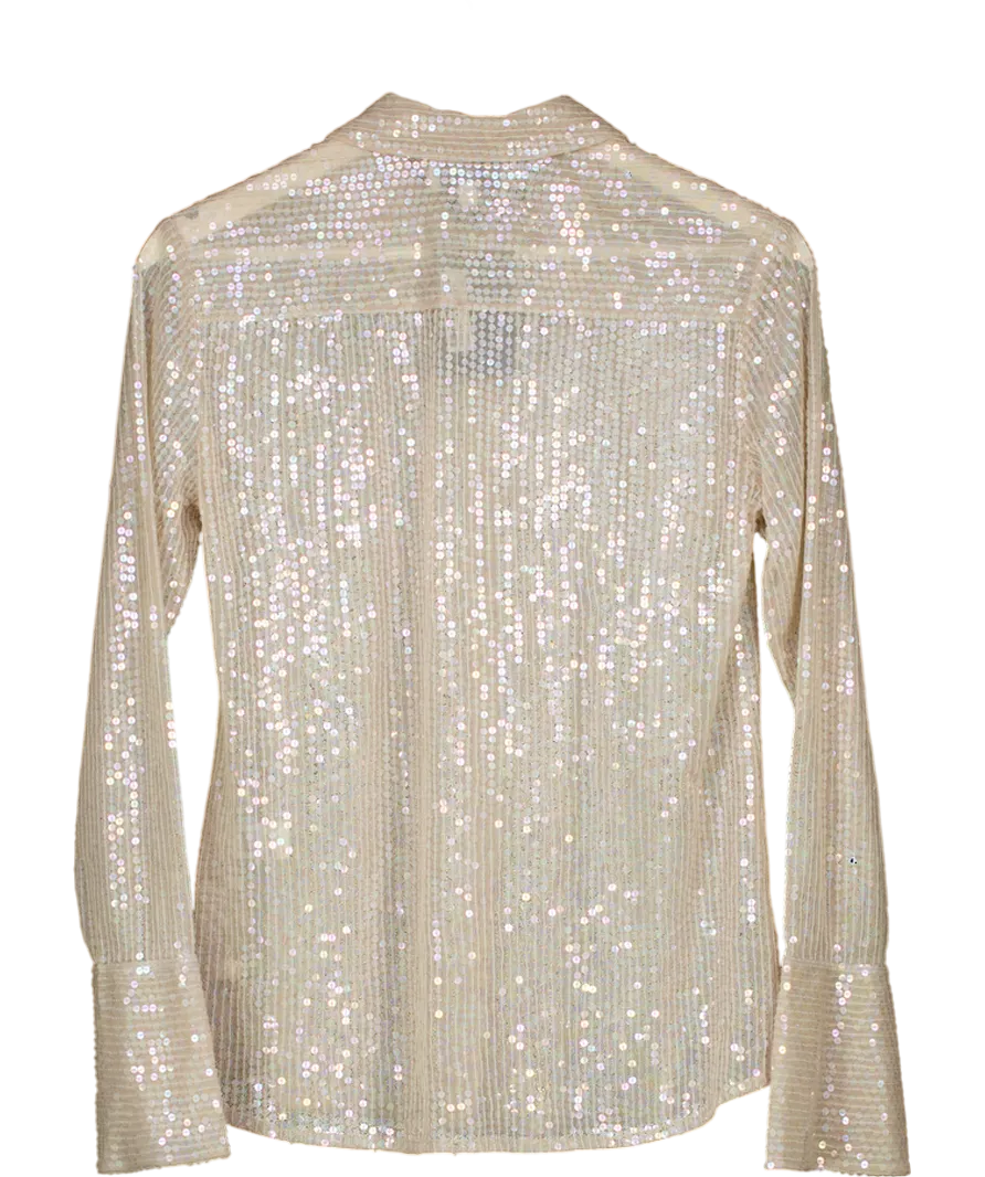 Rat & Boa Nude Celine Shirt UK XS