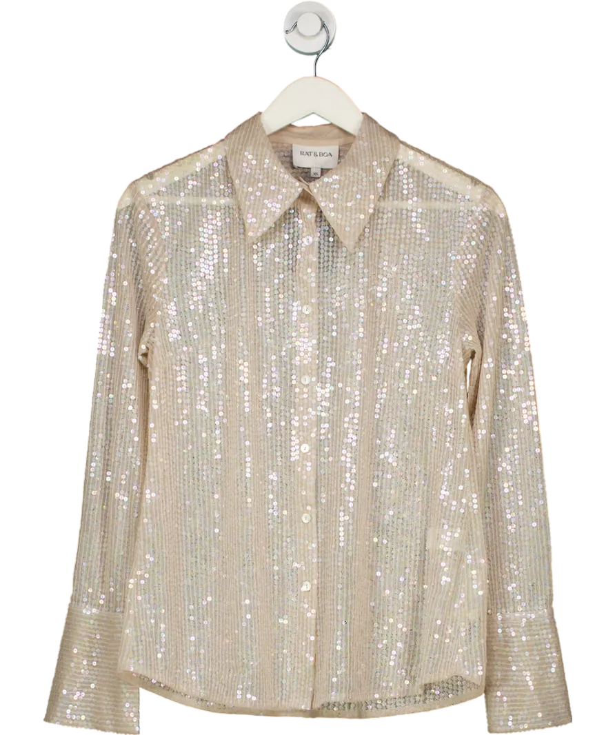 Rat & Boa Nude Celine Shirt UK XS