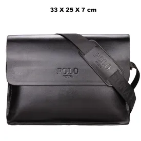 Vicuna Polo Vintage Leder Bürotasche - Schwarz