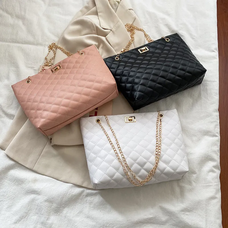 Women's Lingge Shopping Shoulder Bag Small Chains Handbags