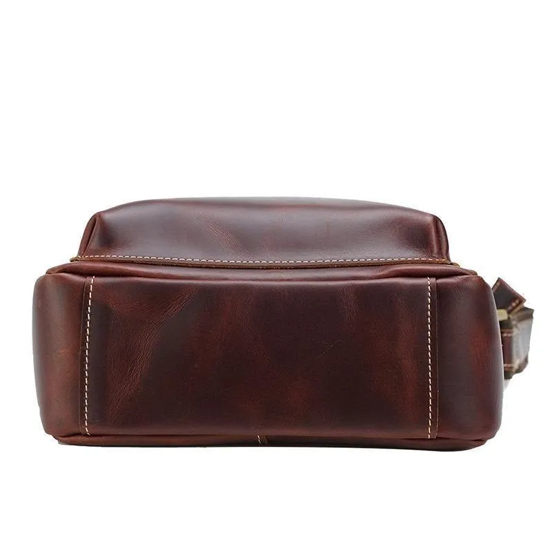 Woosir Men Bags Shoulder Vintage Genuine Leather Bag