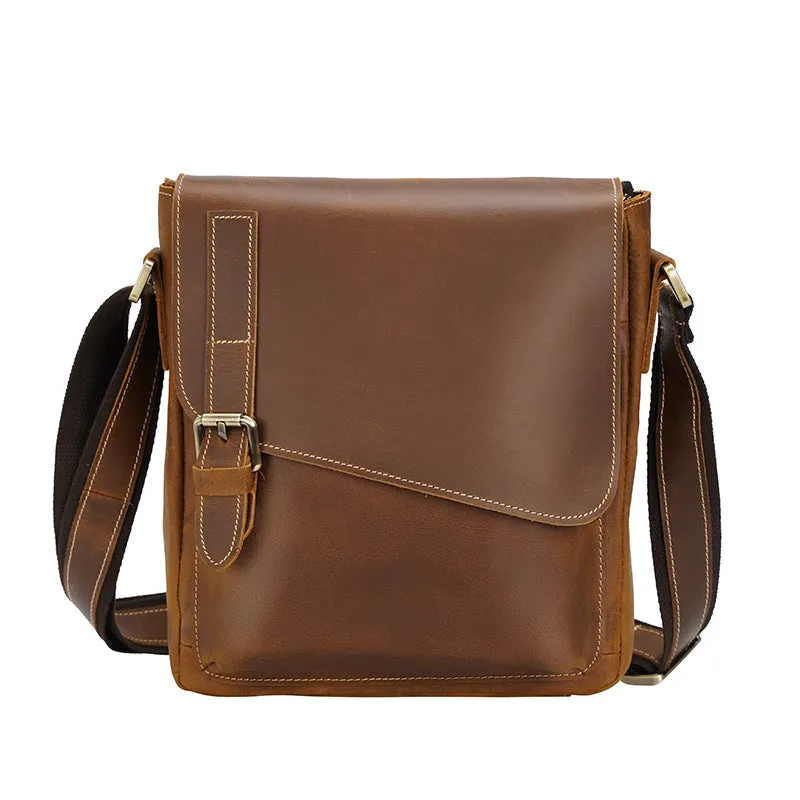 Woosir Men Bags Shoulder Vintage Genuine Leather Bag