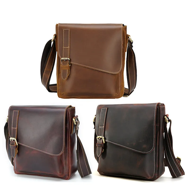 Woosir Men Bags Shoulder Vintage Genuine Leather Bag