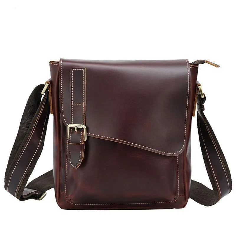 Woosir Men Bags Shoulder Vintage Genuine Leather Bag