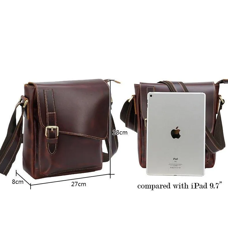 Woosir Men Bags Shoulder Vintage Genuine Leather Bag