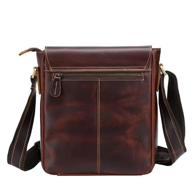 Woosir Men Bags Shoulder Vintage Genuine Leather Bag