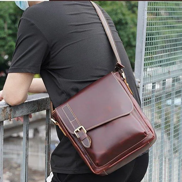 Woosir Men Bags Shoulder Vintage Genuine Leather Bag