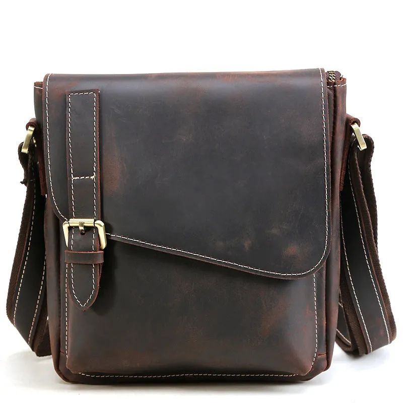 Woosir Men Bags Shoulder Vintage Genuine Leather Bag