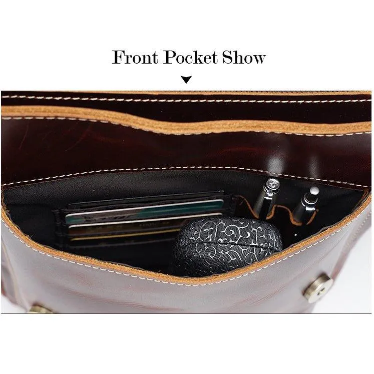 Woosir Men Bags Shoulder Vintage Genuine Leather Bag